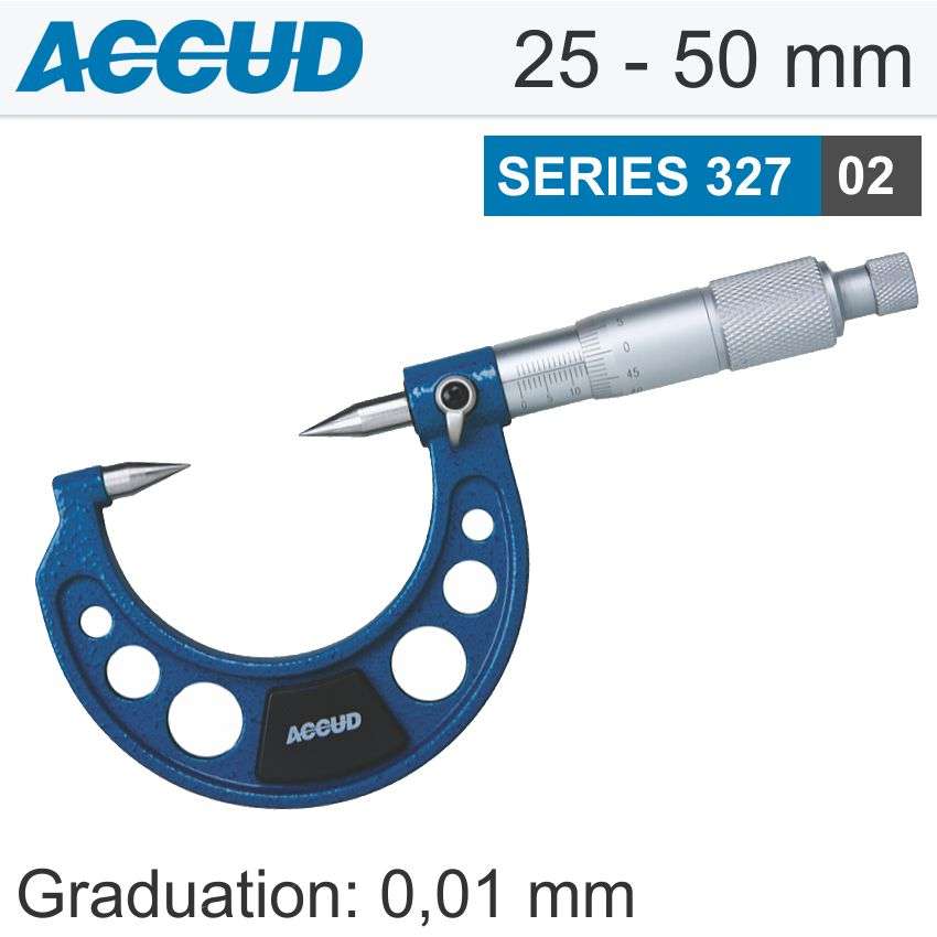 ACCUD POINT MICROMETER 15 25-50MM- AC327-002-02