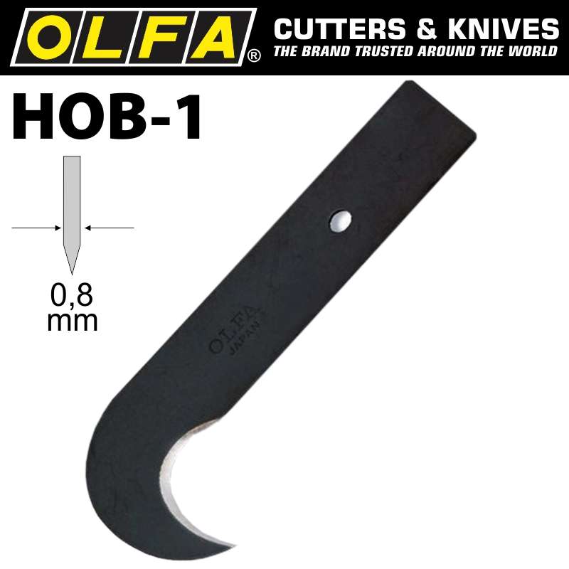 OLFA HOOK BLADES FOR HOK CUTTER 1/PK 20MMBLA HOB1