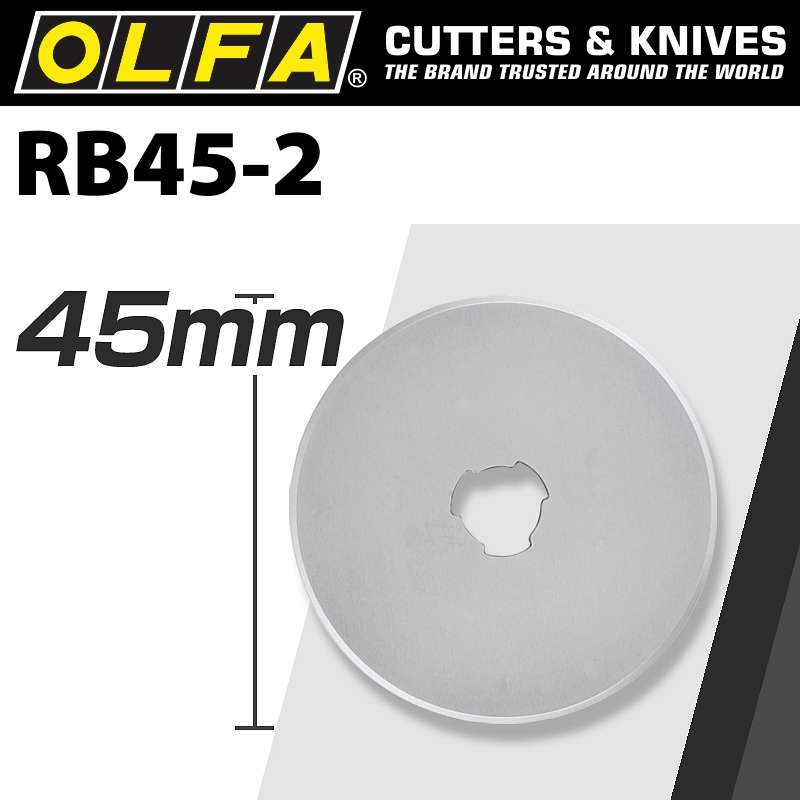 OLFA BLADES ROTARY RB45-2 2/PACK 45MMBLA RB45-2