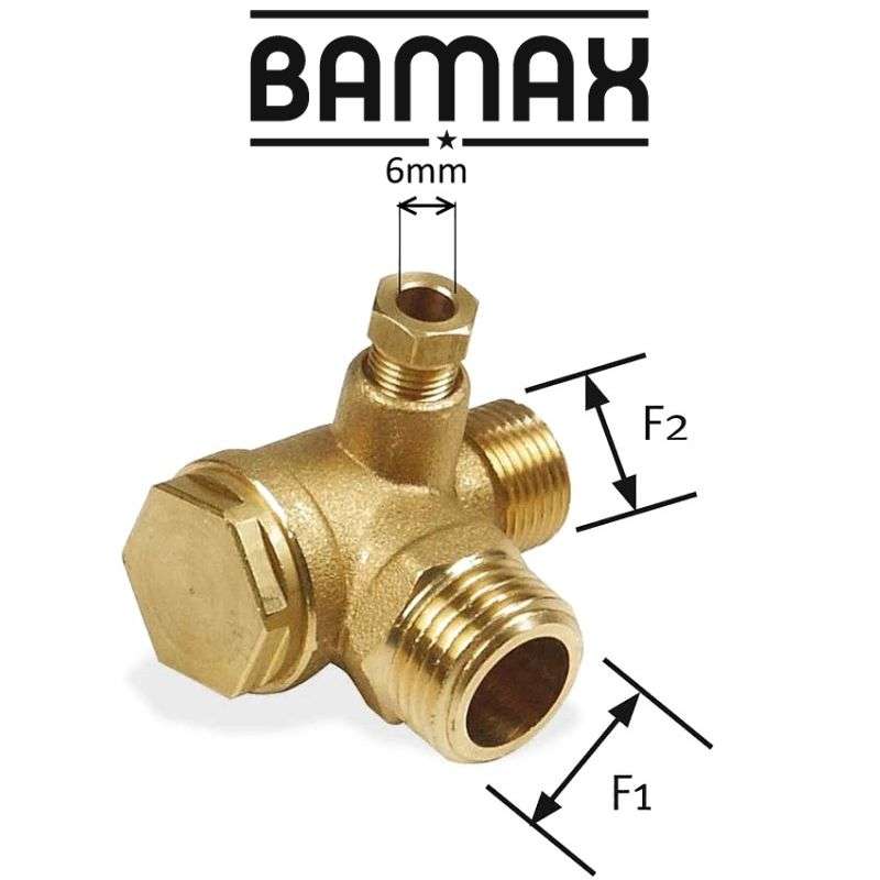 BAMAX - NON-RETURN VALVE 1/2"  - M/MCOM4050-2M