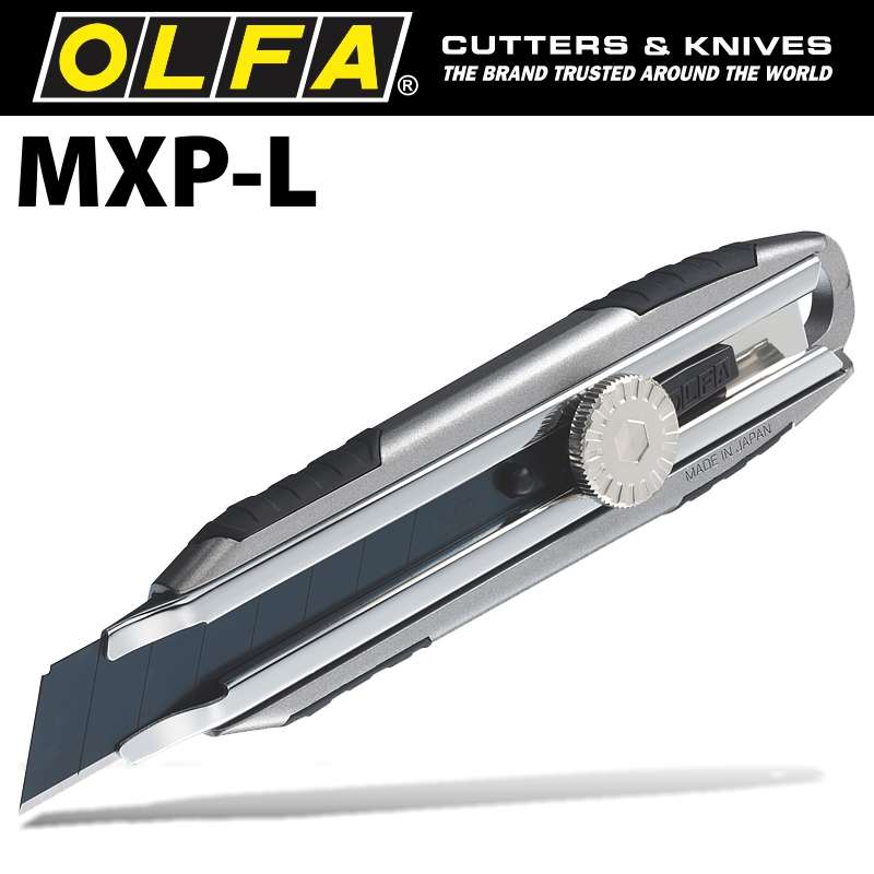 OLFA CUTTER 18MM WITH BLADE WHEEL LOCK + EXCELBLACK BLADECTR MXP-L
