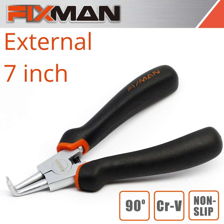 FIXMAN EXTERNAL CIRCLIP PLIERS 7" /175MM 90 DEGFIX A1102