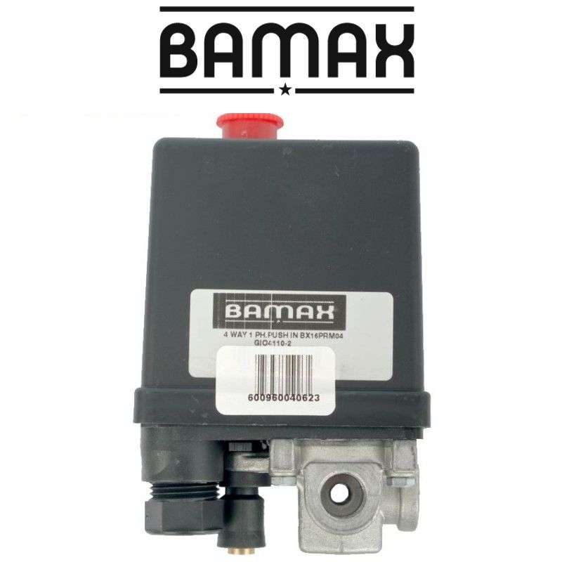 BAMAX - PRESSURE SWITCH 4 WAY 1 PHASE PUSH IN BX16PRM04GIO4110-2