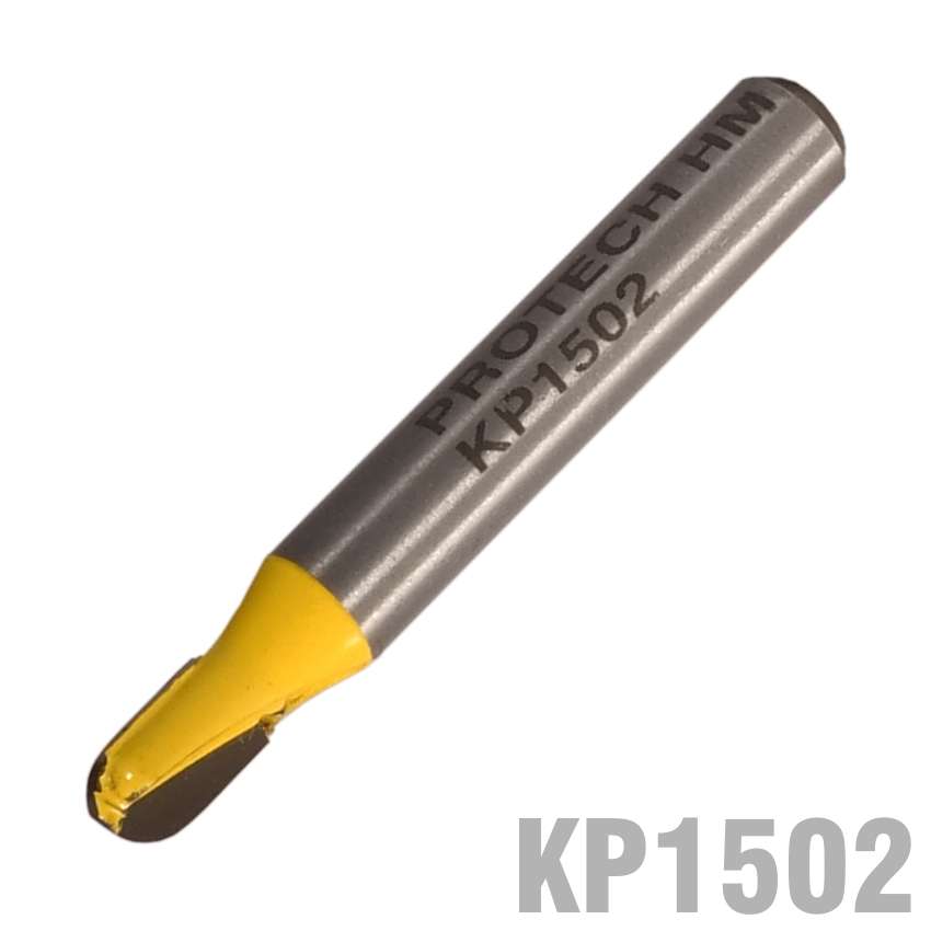 PRO-TECH- ROUND NOSE VEINING BIT ONE FLUTE 3/16"  X 5/16"  1/4"  SHANKKP1502