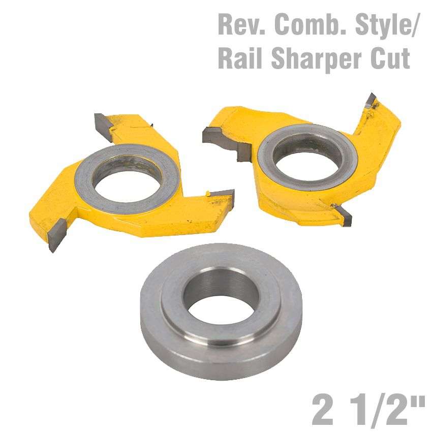 PRO-TECH- REVERSIBLE COMBINATION STYLE &  RAIL SHAPER CUTTER DIAMETER 2 1/2" KP413611