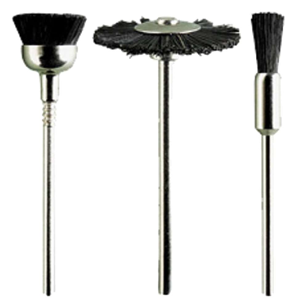 PG - ASSORTED BLACK BRISTLE BRUSHES. 3PCSM4120
