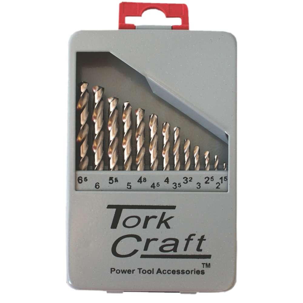 TORK CRAFT - DRILL BIT SET 13PCE HSS GROUND BRIGHT FINISHNR01013