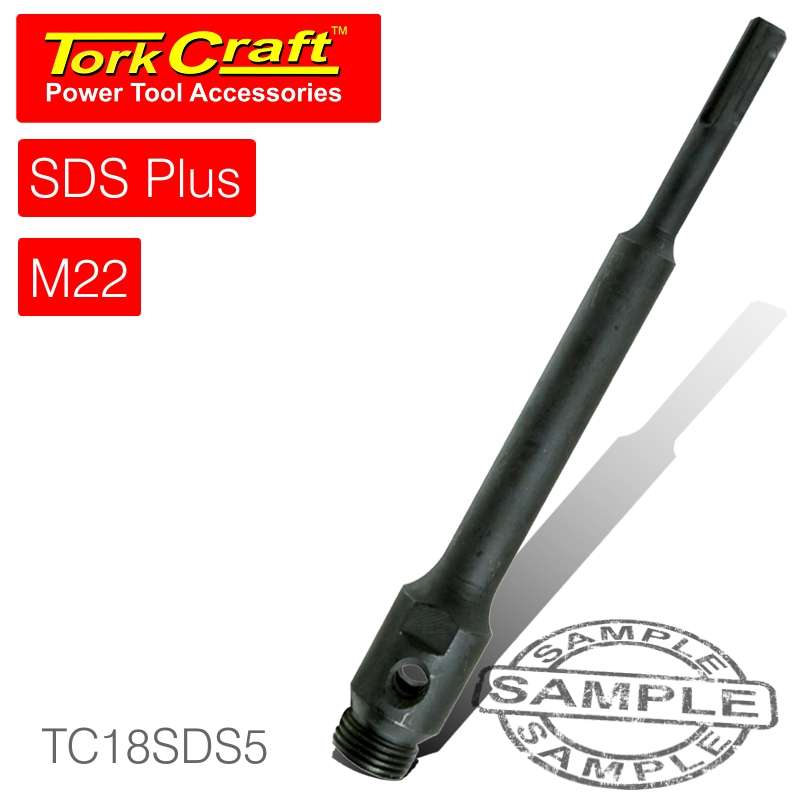 TORK CRAFT - ADAPTOR SDS PLUS 200MMXM22 FOR DIAMOND CORE BITSTC18SDS5
