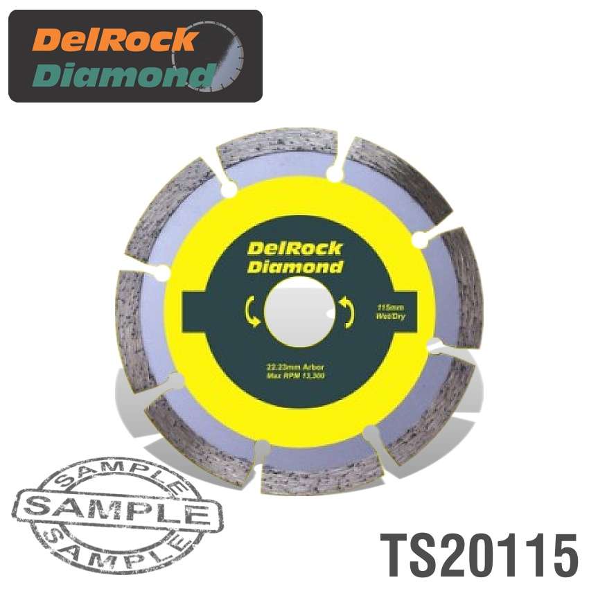 DELROCK - DIAMOND BLADE 115MM SEGMENTED - TS20115