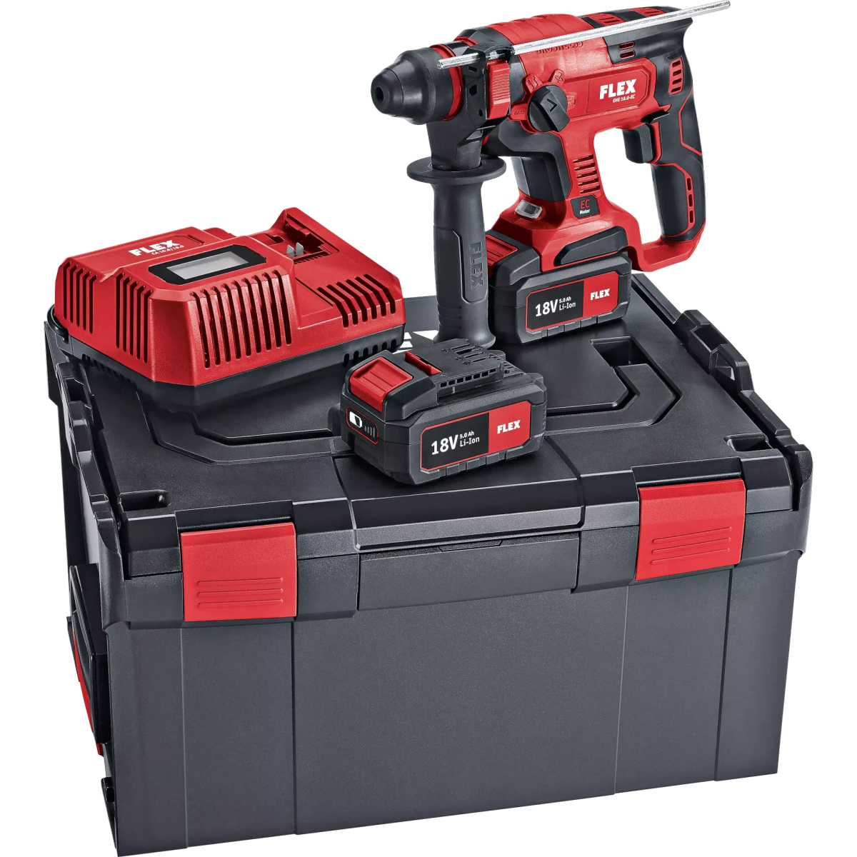 FLEX CHE 18.0-EC SDS-Plus Cordless Rotary Hammer Set