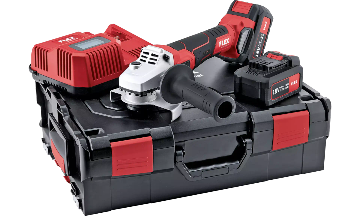 FLEX LB 125 18.0-EC Brushless Angle Grinder Set