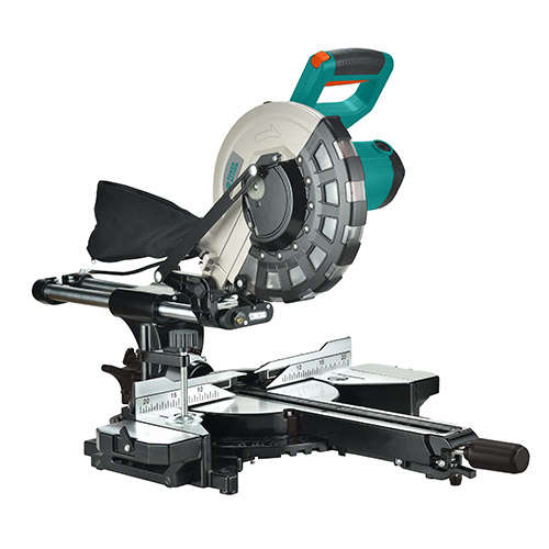POWER ACTION -   2 Speed Double bevel compound mitre saw with LED working light. -  MS2000
