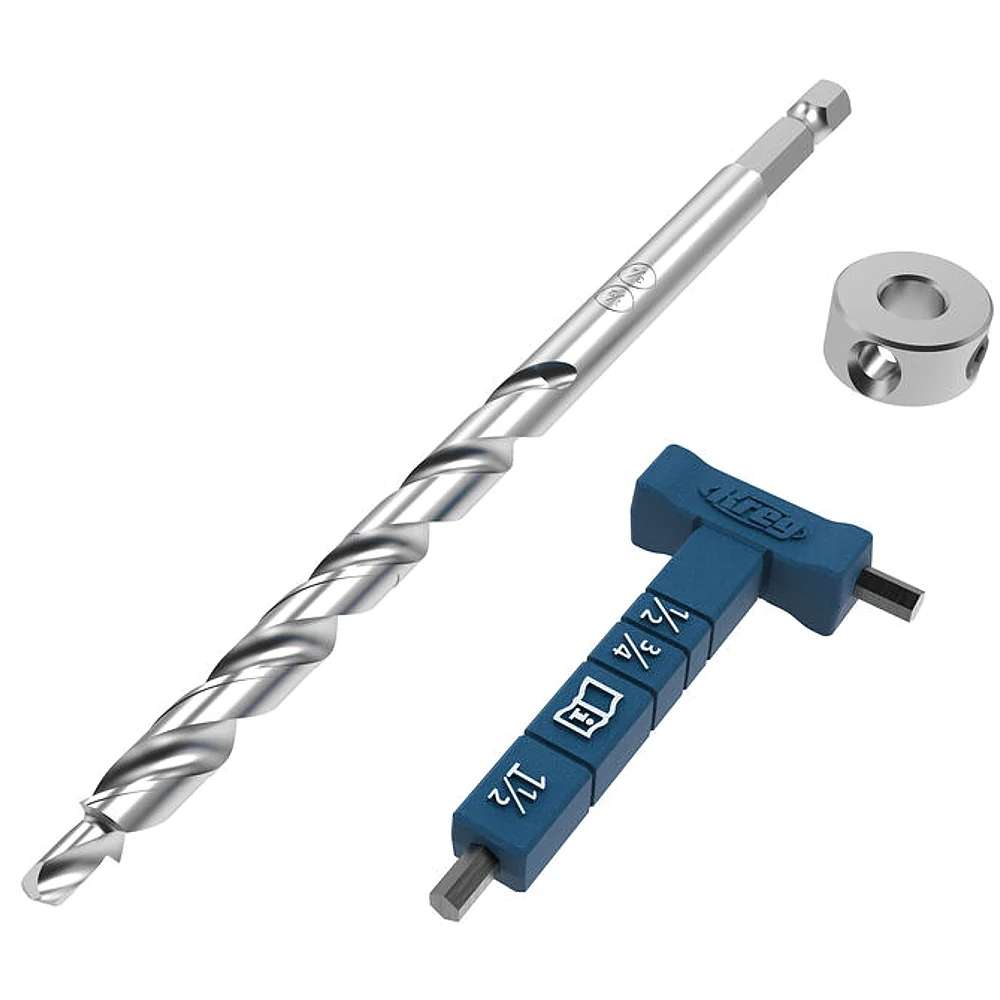 KREG EASY-SET MICRO-POCKET DRILL BIT WITH STOP COLLAR &  GAUGE/HEX WRENCH  KR KPHA540-INT