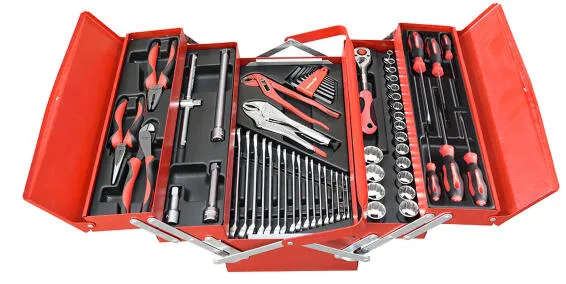 GEDORE RED - Tool box with 5 compartments with tools 62 pieces3365004