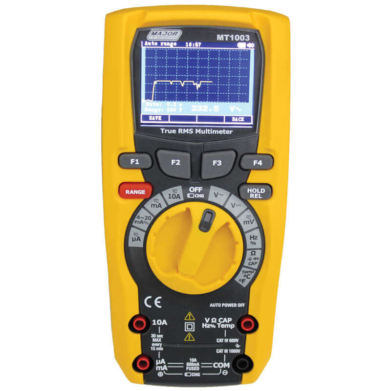 MAJOR-TECH - 1000V AC/DC IP67 TRMS Bluetooth MultimeterMT1003