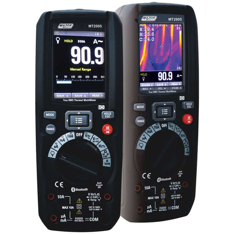 MAJOR-TECH - TRMS Bluetooth Thermal Imager Multimeter, CAT IV 600VMT2005