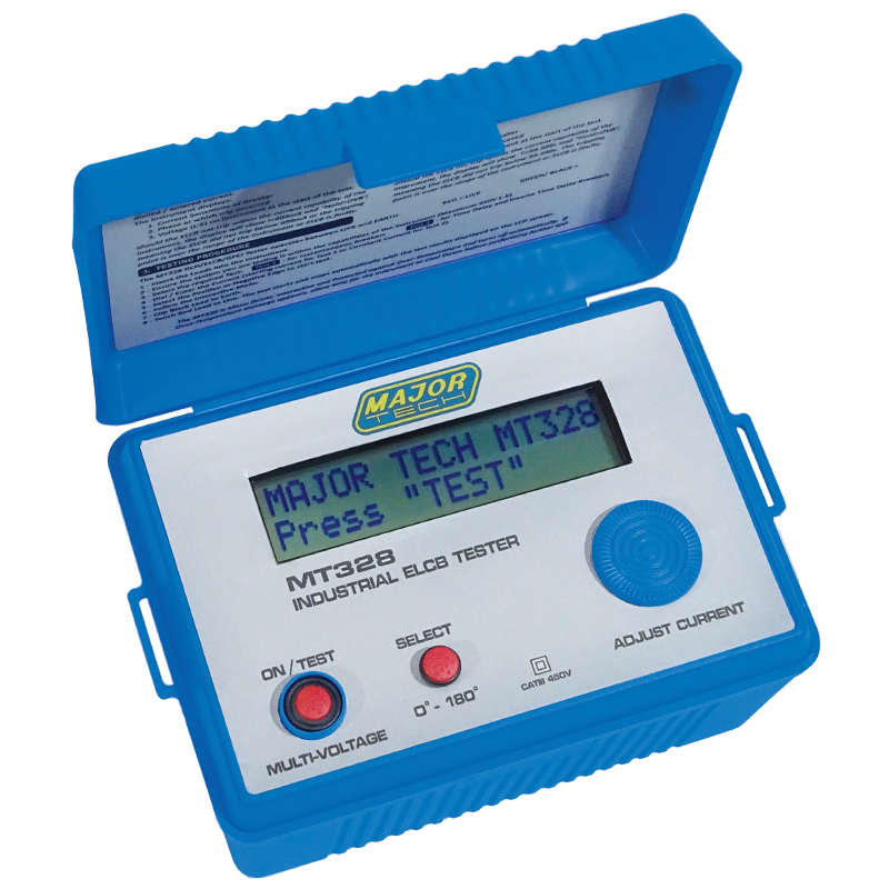 MAJOR-TECH - Digital RCD (ELCB) Tester, CAT III 450V     MT328