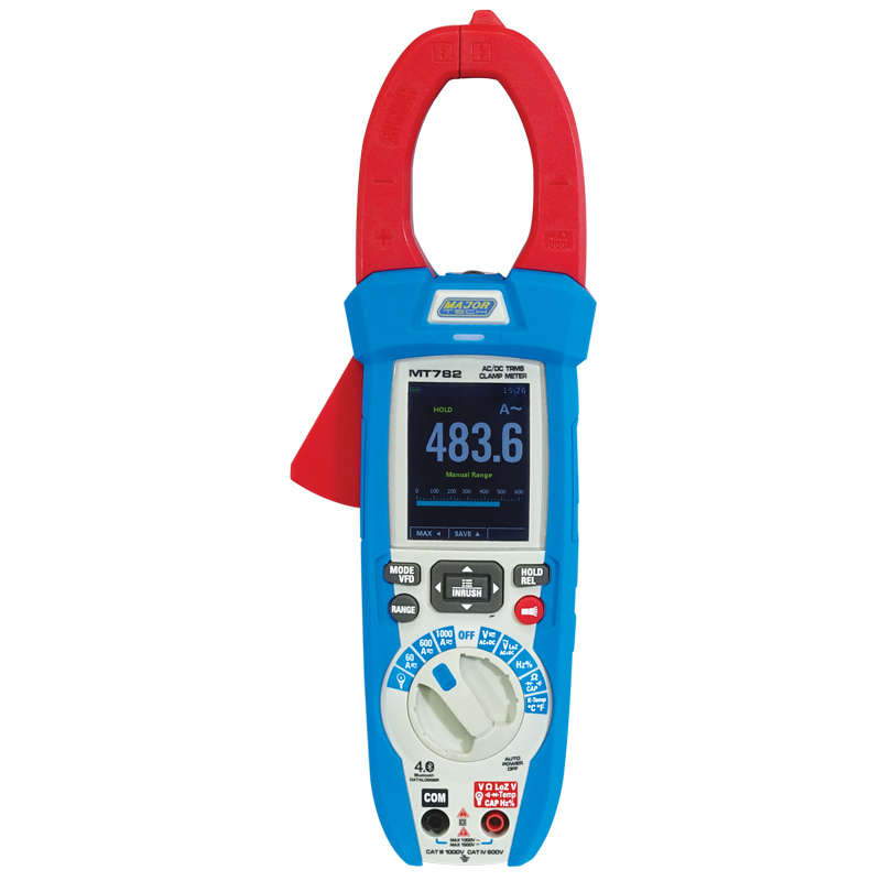MAJOR-TECH - 1000A AC/DC TRMS Clamp Meter, CAT IV 600VBluetoothMT782