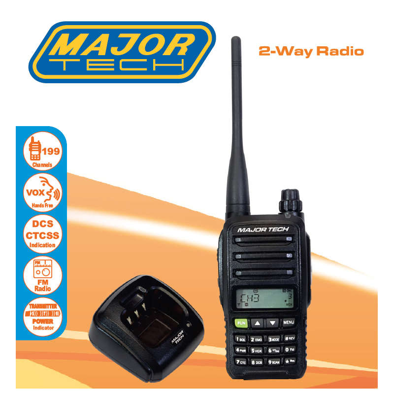 MAJOR-TECH - 2-Way Radio & FM ReceiverMTD90