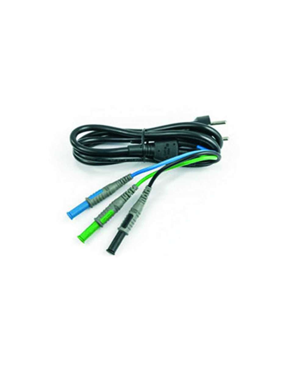 HellermannTyton Power Cable 3 Banana Shuko Black Green BlueC2033X