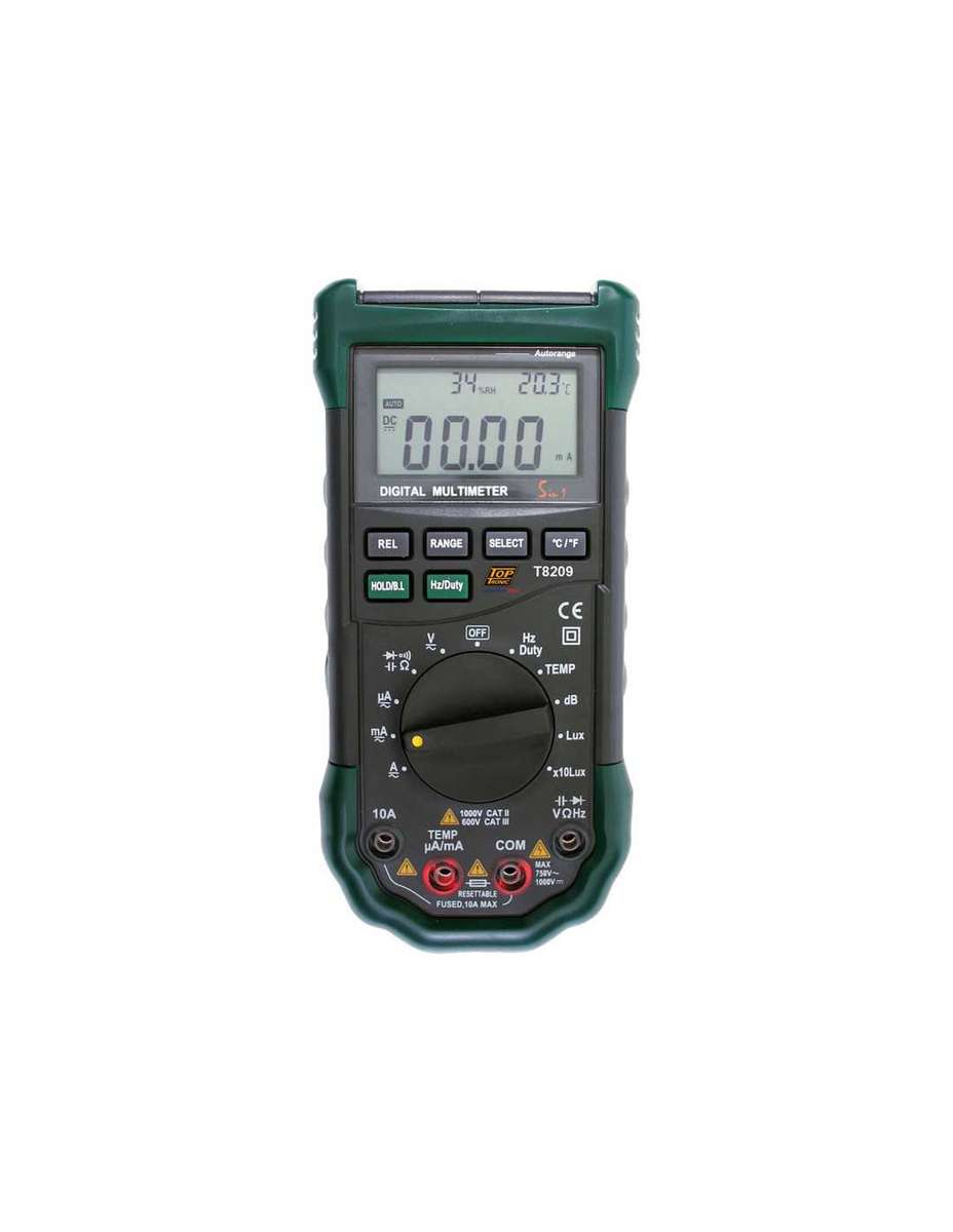 HellermannTyton Multimeter Digital 5-in-1 HZ / Temp / RH / DB / LuxT8209
