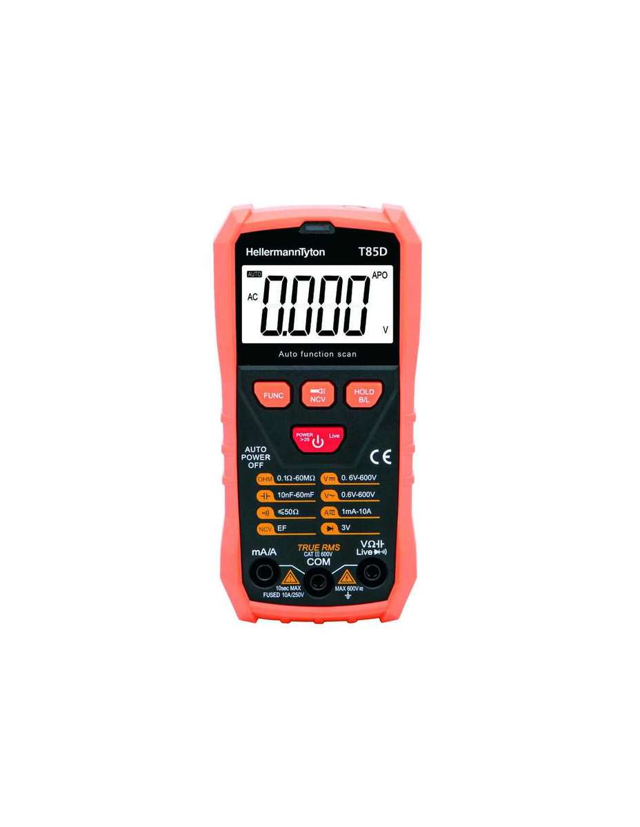 HellermannTyton Multimeter Intelligent 600V Autorange 5999 CountT85D