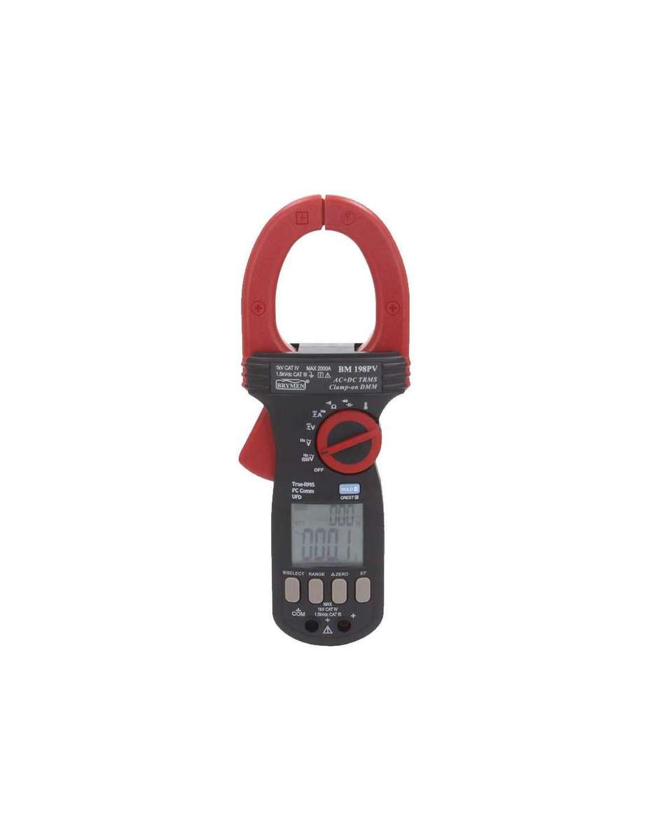 HellermannTyton Clamp Meter Digital 2000A ACDC CAT III 1500VdcTBM198PV