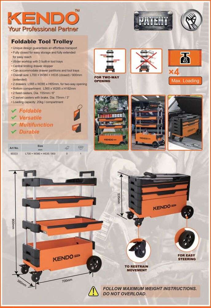 FOLDABLE HAND TROLLEY KENDO   KEN90333