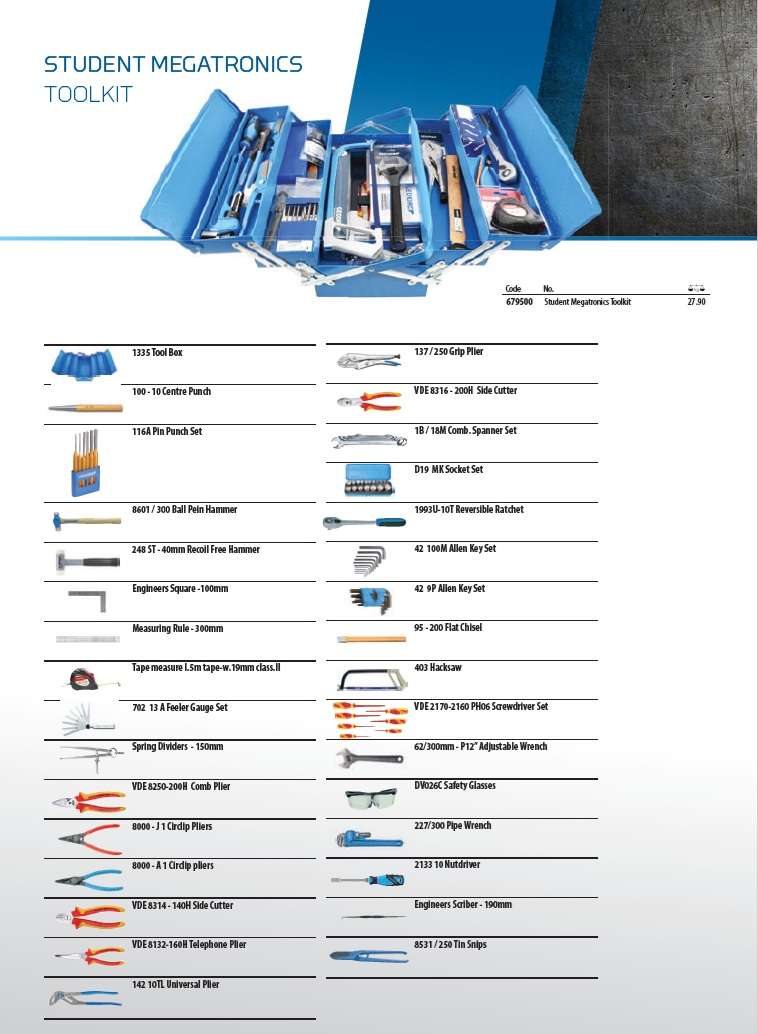 GEDORE Student Megatronics Toolkit 679500