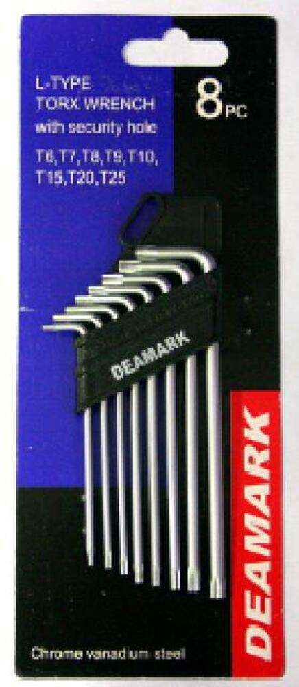 DEAMARK HEX TORX SET 8PC T6-T25 WITH SECURITY HOLE - DHEX13