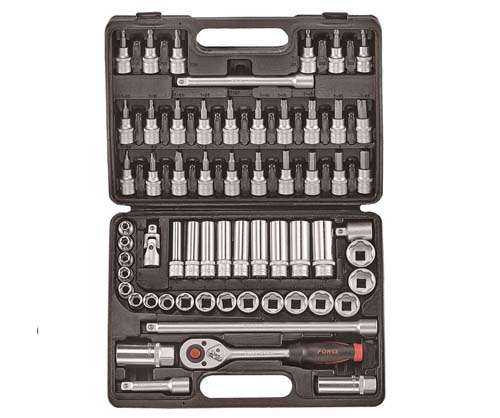 FORCE 3/8 DR 61PC COMBINATION SOCKET & BIT SET 6-24 DEEP 8-19MM HEX S   FO3611