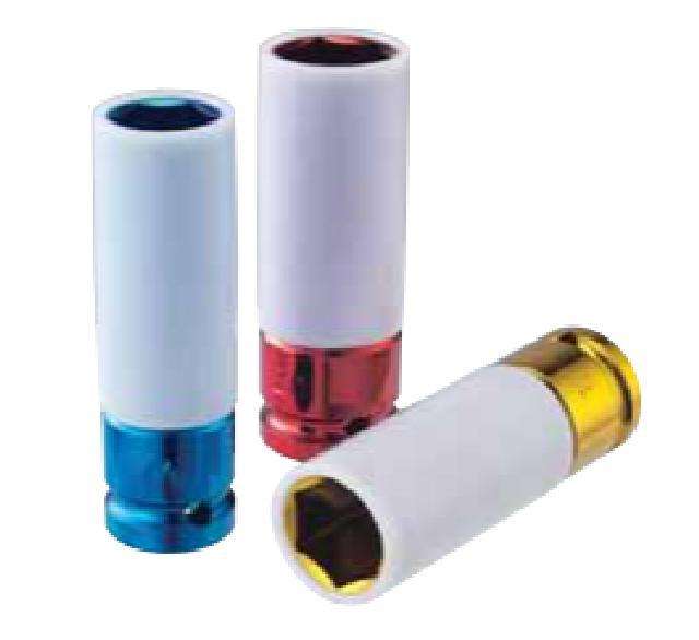 FORCE 1/2 DR WHEEL NUT 6PT IMPACT SOCKET (COLOURED ) 22MM   FO4458522C