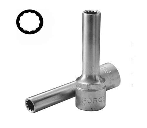 FORCE 1/2 DR SPLINE DEEP SOCKET 13MM  FO54Q7713
