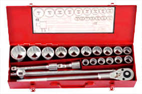 FORCE 14PC 3/4 DR SOCKET SET 6PT 22 24 27 30 32 36 38 41 46 50MM  FO6141-5
