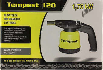 TYPHOON 120 BLOW TORCH FOR STANDARD CARTRIDGEGAS18