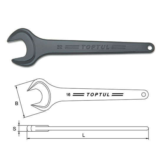 TOPTUL - 18 mm SINGLE OPEN END WRENCH        AAAT1818