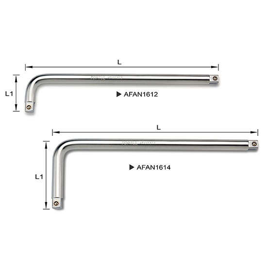 TOPTUL - 1/2 X 12 L-HANDLE        AFAN1612