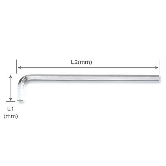 TOPTUL - 2.5 MM EXTRA LONG HEX KEY WRENCH        AGAE2E11