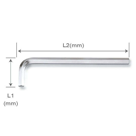 TOPTUL - 5 MM LONG HEX KEY WRENCH        AGAL0512