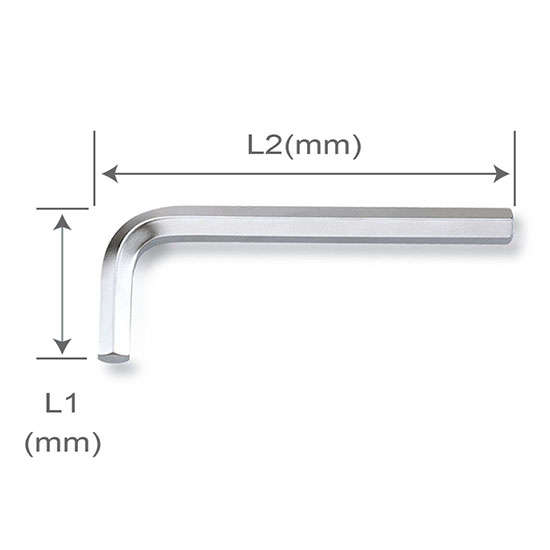 TOPTUL - 5 MM SHORT HEX KEY WRENCH        AGAS0509