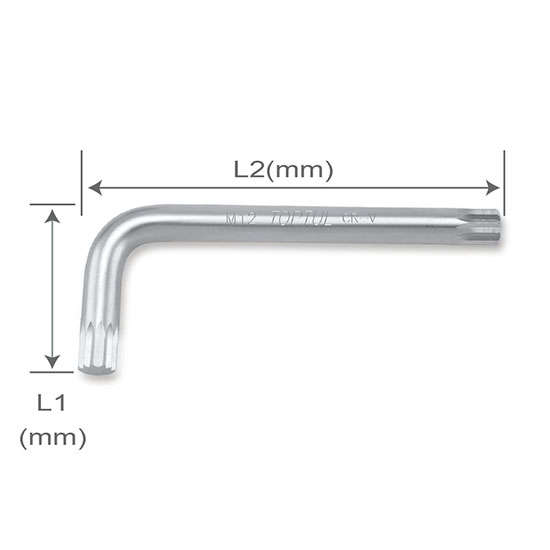 TOPTUL - M5 SPLINE KEY WRENCH        AGGS0508