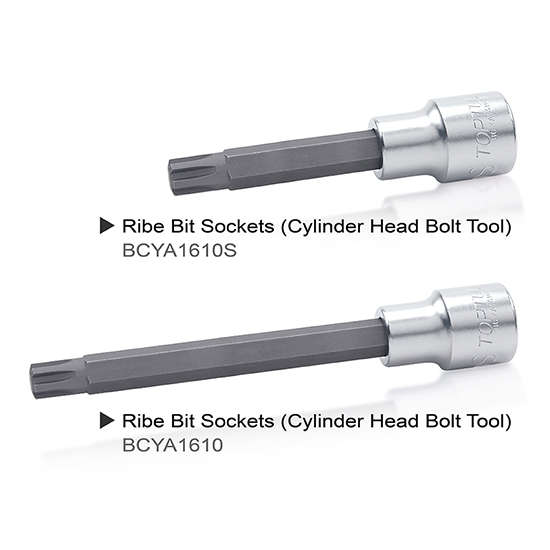 TOPTUL - 1/2 RIBE BIT SOCKET(M10s)-CYLINDER HEAD        BCYA1610