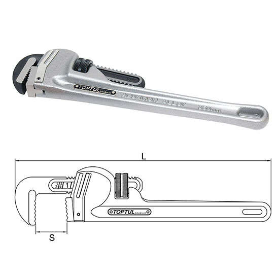 TOPTUL - 14" ALUMINUM PIPE WRENCH        DDAC1A14