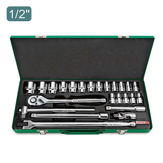 TOPTUL - 24 PC 1/2 DR. SOCKET SET        GCAD2401