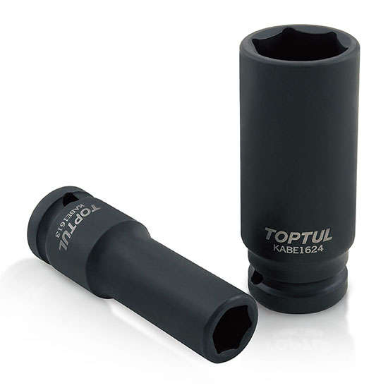 TOPTUL - 1/2 X 16MM 6PT FLANK DEEP IMPACT SOCKET        KABE1616