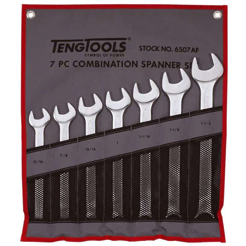 TENG TOOLS - 7PC AF (Imperial) Combination Spanner Set - 6507AF