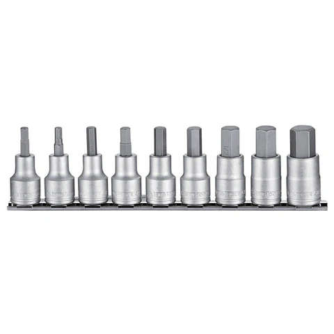 TENG TOOLS - 9PC 1/2Inch Drive Hex Bit Socket Set AF/Imperial - M1209AF