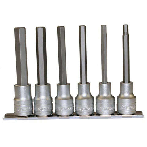 TENG TOOLS - 6PC 1/2inch Drive Long Hex Socket Set - M1211