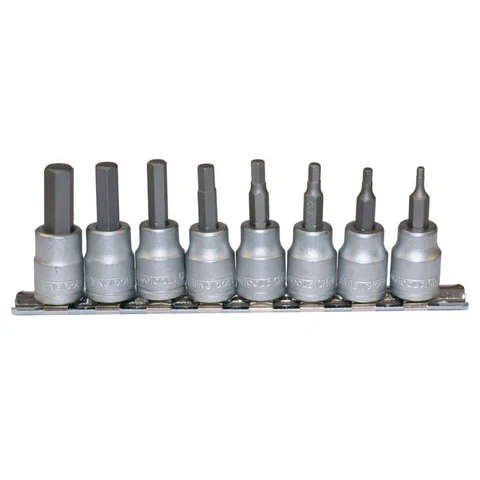 TENG TOOLS - 8PC 3/8inch Drive AF Hex Bit Clip Rail Set - M3811