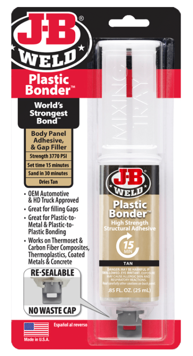 JB WELD - PlasticBonder (Tan)  Syringe - JBW50133